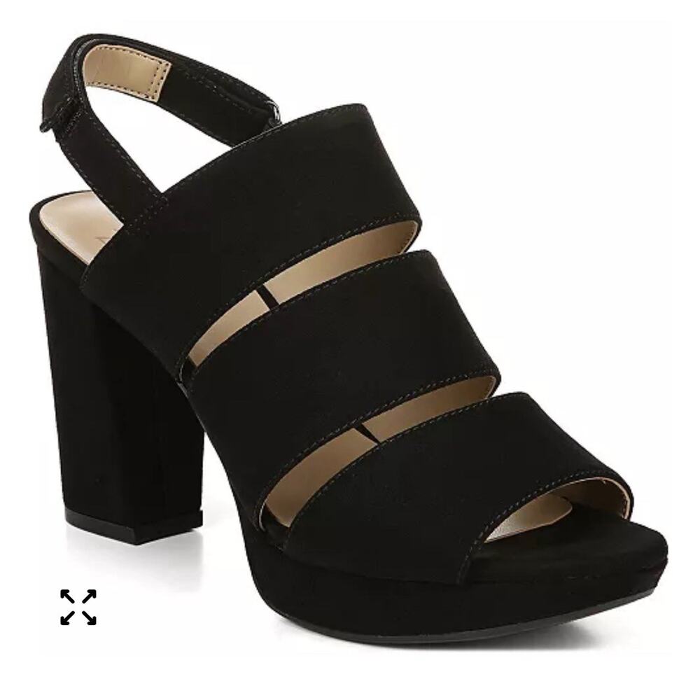 Naturalizer Freema Slingback Sandals Black Womens Size 7M